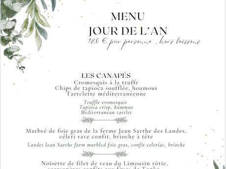 Menu jour de l