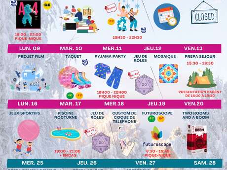 Animations de Ré Jeunesse à Ars-en-Ré - Février