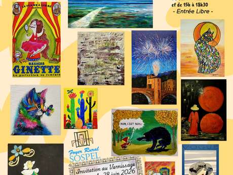 Exhibition of oil paintings, watercolors and decorated porcelain