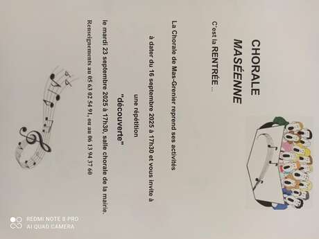 Rentrée de la chorale Maséenne