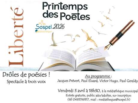 Printemps des poètes : soirée "Drôles de poésies"