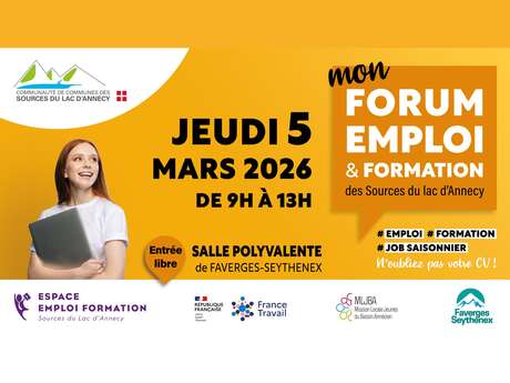 Forum emploi & formation des Sources du lac d'Annecy