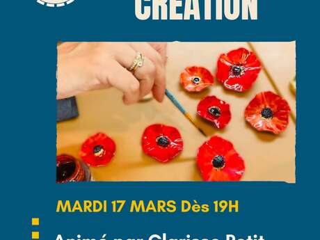 Atelier création : Coquelicots en faïence animé par Clarisse Petit