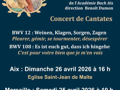 Concert : Cantates Académie Bach Aix