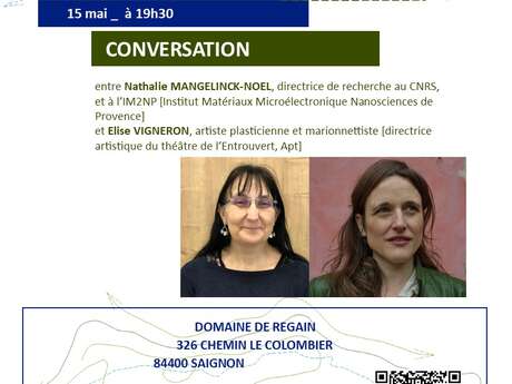 Le Jeudi à Regain - Conversation Elise Vigneron et Nathalie Mangelinck-Noël