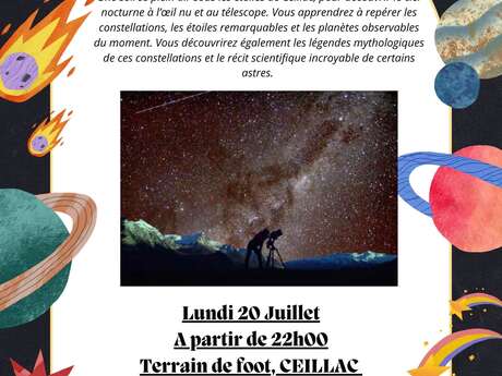 Soirée astro : observation au télescope