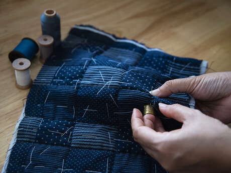 Démonstration de broderie Sashiko