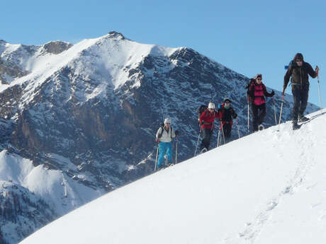 Raquettes sans frontières entre Briançonnais et Piémont