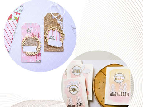 Atelier scrapbooking : étiquettes et cartes de Noël
