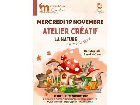 Atelier créatif : la nature en miniature Atelier créatif : la nature en miniature