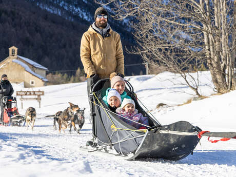 Baptême assis - Chiens de traîneaux en Clarée