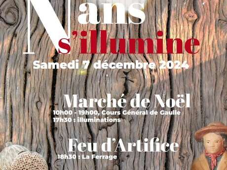 Marché de Noël : animations, lancement des illuminations, feu d'artifice | Nans s'illumine