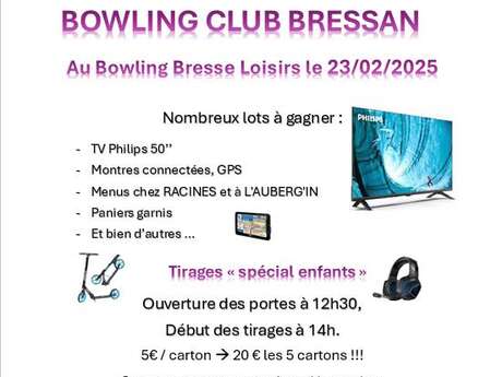 Quine-loto au Bowling Club Bressan