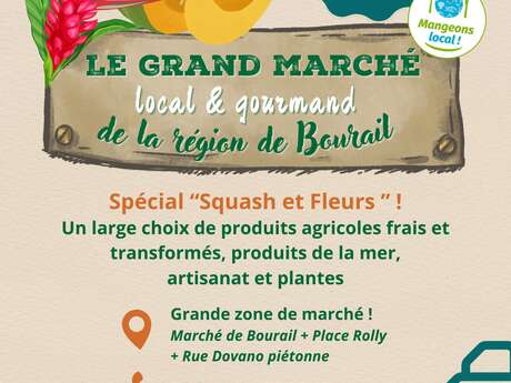 Grand marché local & gourmand de la région de Bourail - spécial squash & fleurs