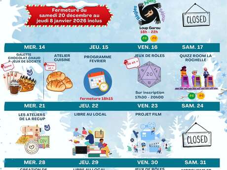 Animations de Ré Jeunesse à Ars-en-Ré - Janvier