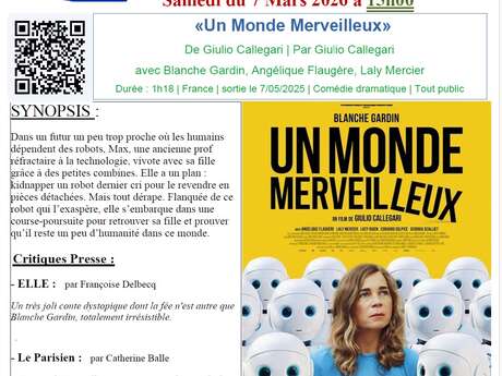 Cinéma inclusif de Ciné Relax : Film «Un Monde Merveilleux»