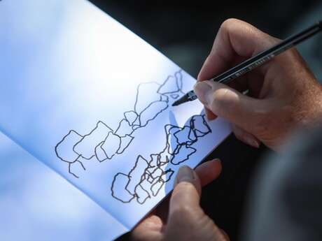 ​Atelier de dessin et de linogravure Vallouise, nuit et jour