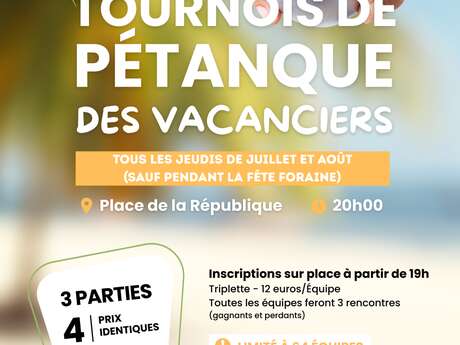 Tournoi de pétanque des vacanciers