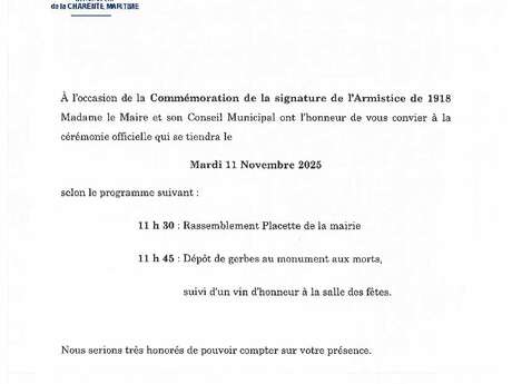 Gedenkfeier zum 11. November Gedenkfeier zum 11. November