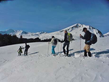 Sneeuwschoenwandelen in de Abondance-vallei