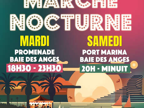 Marché Port Marina en nocturne