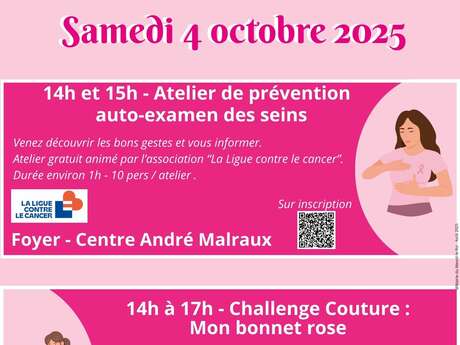 Octobre Rose : Atelier couture et atelier prévention
