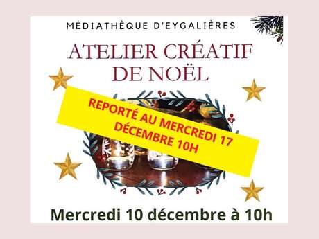 [REPORTÉ] Atelier créatif de Noël à la Médiathèque d'Eygalières