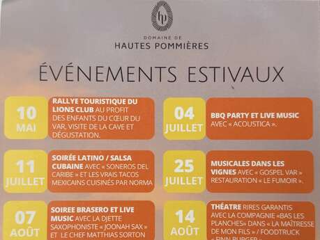 Soirée latino au domaine de Hautes Pommières