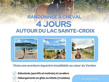 Randonnée équestre autour du lac avec Verdon Equitation
