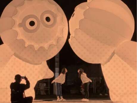 City's Christmas lighting - Les Anooki in Avignon