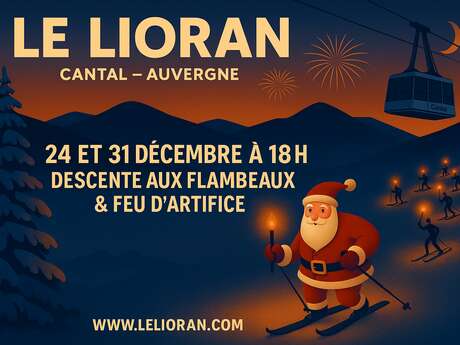 Féerie des Cimes: Torchlight descent and fireworks display