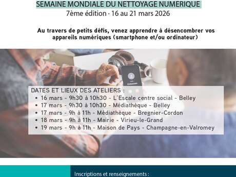 Ateliers numériques Bugey-sud : Semaine mondiale du nettoyage numérique