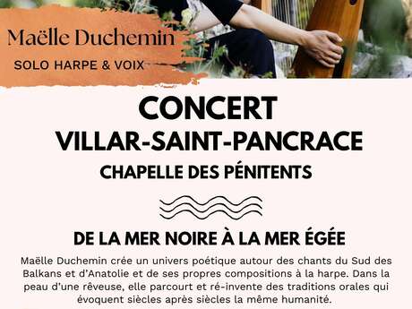 Solo harpe et voix à la Chapelle des Pénitents : Maëlle Duchemin