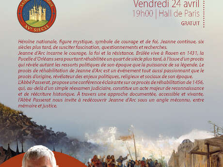 Conférence | Jeanne d’Arc et le procès de la réhabilitation, par l’Abbé Passerat