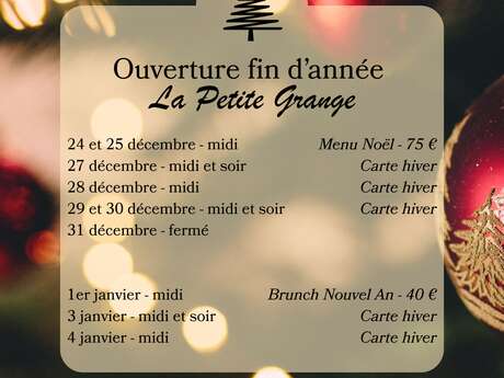 Brunch du nouvel an à la Petite Grange