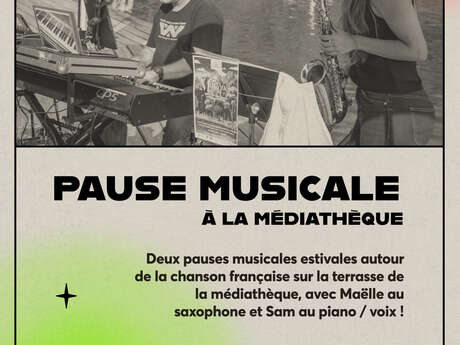 Concert of French songs at the media library with Maëlle and Sam