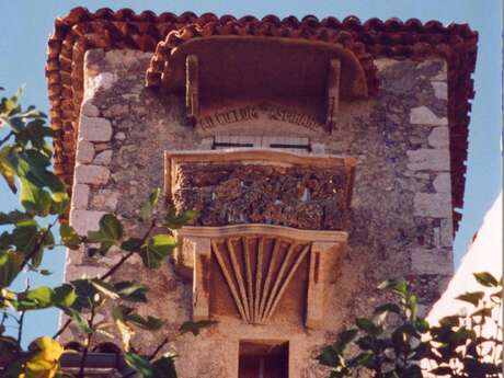 Tower with worked balcony