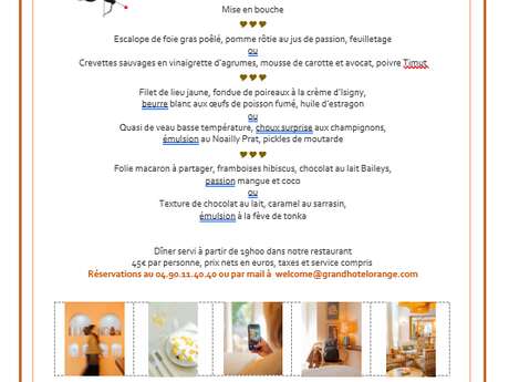 Repas de la Saint Valentin au restaurant Aurasice