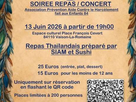 Evening meal & concert - Association Apache 84