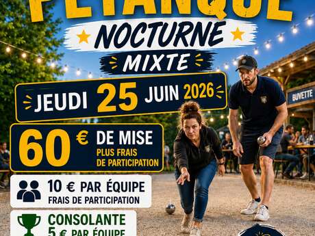 Concours de pétanque nocturne mixte
