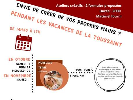 Atelier créatif 'Modelage Terre' - Amélie Berthéas