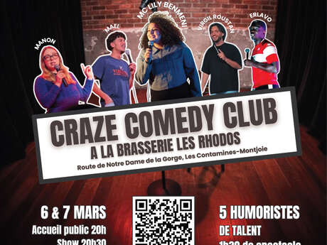 Craze Comedy Club à la brasserie Les Rhodos