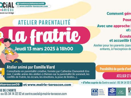 Atelier Parentalité "La fratrie"