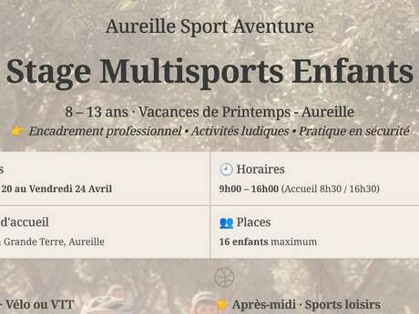 Stage multisports pour enfants
