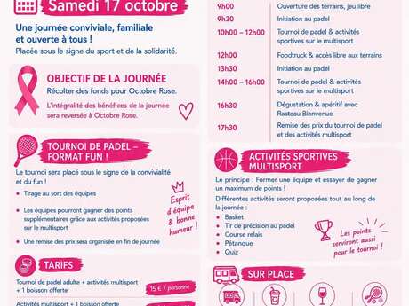 „Octobre Rose“ im Rasteau Padel Club