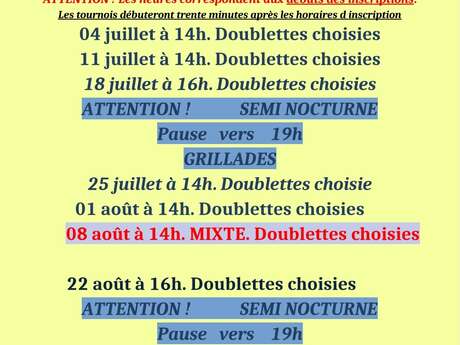 Tournois de pétanque