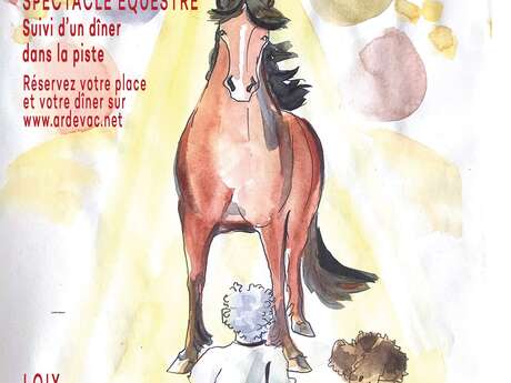 Confidence Intime d'un acrobate à cheval - spectacle équestre et diner