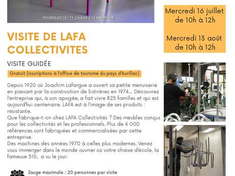 Visites de l'entreprise de mobilier LAFA Collectivités