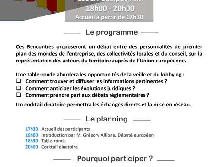 Rencontres de la Veille et du Lobbying Européens en Région Provence-Alpes-Côte d'Azur