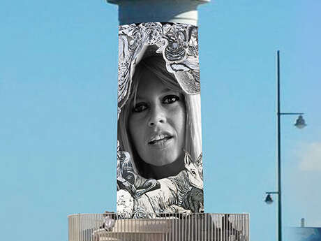 Decorazione del faro - Saint-Tropez Couleur Bleu - Omaggio a Brigitte Bardot